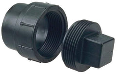 NIBCO - 6", ABS Drain, Waste & Vent Pipe Cleanout Adapter - Spig x CO with Plug - Exact Tool & Supply