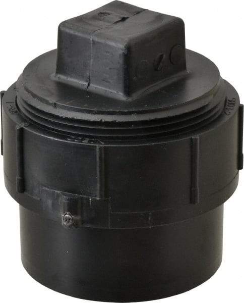 NIBCO - 3", ABS Drain, Waste & Vent Pipe Cleanout Adapter - Spig x CO with Plug - Exact Tool & Supply