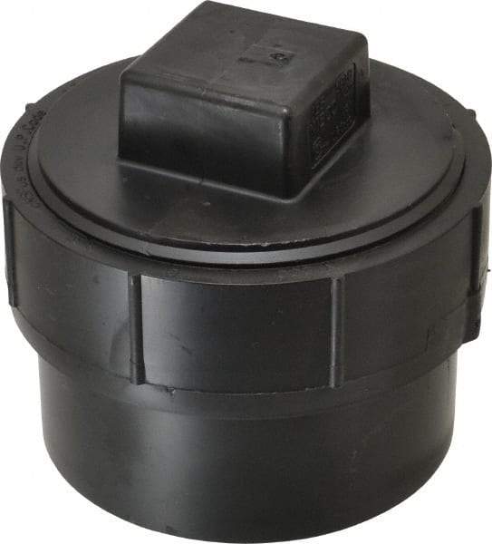 NIBCO - 4", ABS Drain, Waste & Vent Pipe Cleanout Adapter - Spig x CO with Plug - Exact Tool & Supply