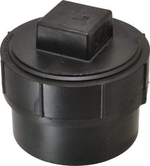 NIBCO - 4", ABS Drain, Waste & Vent Pipe Cleanout Adapter - Spig x CO with Plug - Exact Tool & Supply