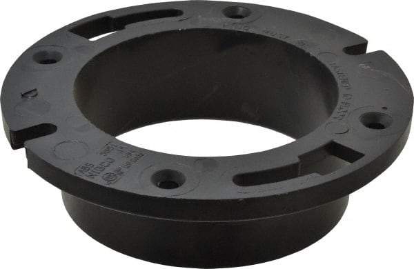 NIBCO - 4" Pipe, 5-3/8" OD, ABS Closet Flange Hub - 180° Max Working Temp, Hub End Connections - Exact Tool & Supply