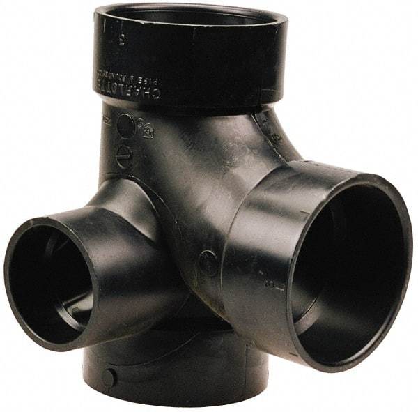 NIBCO - 3 x 3 x 3 x 1-1/2", ABS Drain, Waste & Vent Pipe - All Hub - Exact Tool & Supply