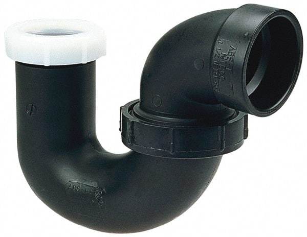 NIBCO - 1-1/4", ABS Drain, Waste & Vent Pipe P Trap with Union - Hub x SJ - Exact Tool & Supply
