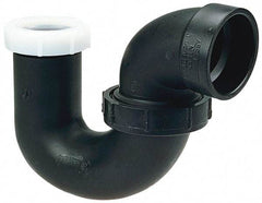 NIBCO - 1-1/4", ABS Drain, Waste & Vent Pipe P Trap with Union - Hub x SJ - Exact Tool & Supply