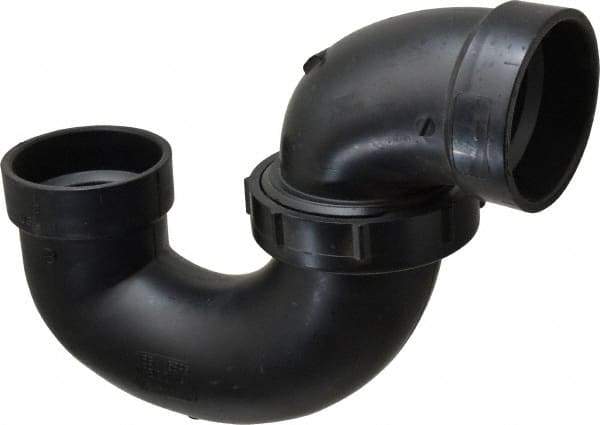 NIBCO - 2", ABS Drain, Waste & Vent Pipe P Trap with Union - Hub x Hub - Exact Tool & Supply