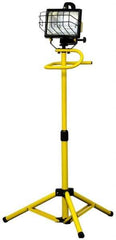 Bayco - 120 Volt, 500 Watt, Electric, Halogen Portable Tripod Work Light - 6' Cord, 1 Head, 11,100 Lumens, Steel - Exact Tool & Supply
