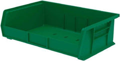 Akro-Mils - 60 Lb. Load Capacity, 10-7/8" Deep, Green Polymer Hopper Stacking Bin - 5" High x 16-1/2" Wide x 10-7/8" Long - Exact Tool & Supply