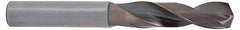 Accupro - #16 140° Solid Carbide Jobber Drill - AlTiN Finish, Right Hand Cut, Spiral Flute, Straight Shank, 2-1/2" OAL, Notched Point - Exact Tool & Supply