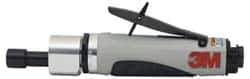 3M - 1/4" Collet, Straight Handle, Air Straight Die Grinder - 8,000 RPM, Directional Exhaust, 35 CFM, 1 hp, 90 psi, 1/4 NPT Inlet - Exact Tool & Supply
