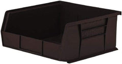 Akro-Mils - 50 Lb. Load Capacity, 10-7/8" Deep, Black Polymer Hopper Stacking Bin - 5" High x 11" Wide x 10-7/8" Long - Exact Tool & Supply