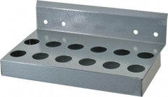 Value Collection - 12 Collet, R8 Steel Collet Rack and Tray - 5-1/4 Inch Wide x 3-5/32 Inch High x 9 Inch Long, Hinged Cover - Exact Tool & Supply