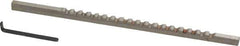 Value Collection - 3mm Keyway Width, Style A, Keyway Broach - High Speed Steel, Bright Finish, 1/8" Broach Body Width, 13/64" to 1-1/8" LOC, 5" OAL - Exact Tool & Supply