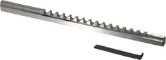 Value Collection - 4mm Keyway Width, Style B-1, Keyway Broach - High Speed Steel, Bright Finish, 1/4" Broach Body Width, 19/64" to 1-11/16" LOC, 6-3/4" OAL - Exact Tool & Supply
