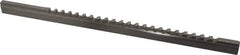 Value Collection - 6mm Keyway Width, Style C-1, Keyway Broach - High Speed Steel, Bright Finish, 3/8" Broach Body Width, 25/64" to 2-1/2" LOC, 11-3/4" OAL - Exact Tool & Supply