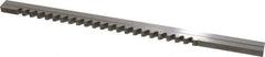 Value Collection - 8mm Keyway Width, Style C-1, Keyway Broach - High Speed Steel, Bright Finish, 3/8" Broach Body Width, 25/64" to 2-1/2" LOC, 11-3/4" OAL - Exact Tool & Supply