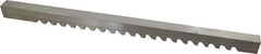 Value Collection - 16mm Keyway Width, Style E-1, Keyway Broach - High Speed Steel, Bright Finish, 3/4" Broach Body Width, 1" to 6" LOC, 15-1/2" OAL - Exact Tool & Supply