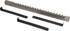 Value Collection - 18mm Keyway Width, Style E-1, Keyway Broach - High Speed Steel, Bright Finish, 3/4" Broach Body Width, 1" to 6" LOC, 15-1/2" OAL - Exact Tool & Supply
