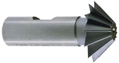 Keo - 3/4" Diam x 3/16" Width of Cut, 45° Included Angle, Shank Connection, High Speed Steel Single Angle Cutter - 3/8" Shank Diam, 2-1/8" Overall Length, Right Hand Cut, Uncoated - Exact Tool & Supply
