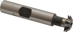 Value Collection - 1/2" Diam x 1/8" Width of Cut, 45° Included Angle, Shank Connection, Cobalt Single Angle Cutter - 3/8" Shank Diam, 2-1/8" Overall Length, Right Hand Cut, Uncoated - Exact Tool & Supply