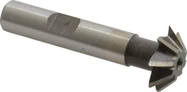 Value Collection - 3/4" Diam x 3/16" Width of Cut, 45° Included Angle, Shank Connection, Cobalt Single Angle Cutter - 3/8" Shank Diam, 2-1/8" Overall Length, Right Hand Cut, Uncoated - Exact Tool & Supply