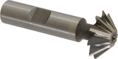 Value Collection - 1" Diam x 5/16" Width of Cut, 45° Included Angle, Shank Connection, Cobalt Single Angle Cutter - 1/2" Shank Diam, 2-1/2" Overall Length, Right Hand Cut, Uncoated - Exact Tool & Supply