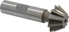 Value Collection - 1" Diam x 7/16" Width of Cut, 60° Included Angle, Shank Connection, Cobalt Single Angle Cutter - 1/2" Shank Diam, 2-1/2" Overall Length, Right Hand Cut, Uncoated - Exact Tool & Supply