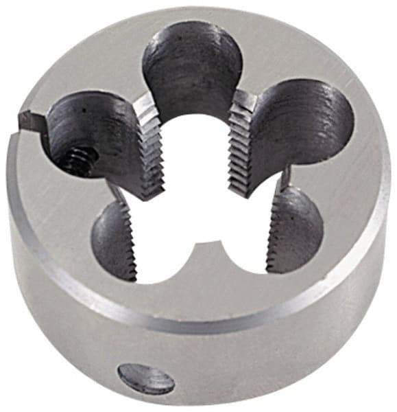 Interstate - 1-1/2 - 11-1/2 NPT Thread, Round Pipe Die - 3" Outside Diam, High Speed Steel - Exact Tool & Supply