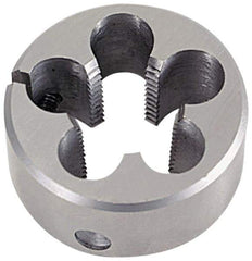 Interstate - 1-1/2 - 11-1/2 NPT Thread, Round Pipe Die - 3" Outside Diam, High Speed Steel - Exact Tool & Supply