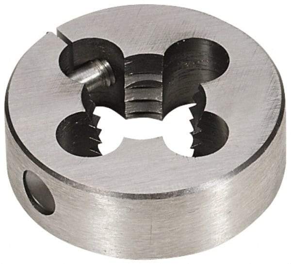 Interstate - #10-28 UNS Thread, 13/16" Outside Diam High Speed Steel Round Die - Right Hand Thread, Adjustable - Exact Tool & Supply