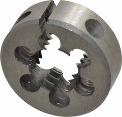 Interstate - 1/2-12 UNS Thread, 1" Outside Diam High Speed Steel Round Die - Right Hand Thread, Adjustable - Exact Tool & Supply