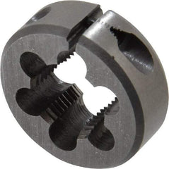 Interstate - 1/2-27 UNS Thread, 1" Outside Diam High Speed Steel Round Die - Right Hand Thread, Adjustable - Exact Tool & Supply