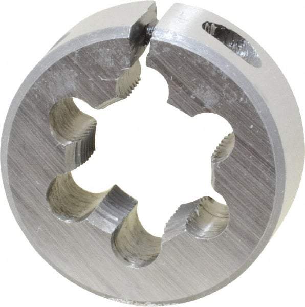 Interstate - 1/2-28 UNEF Thread, 1" Outside Diam High Speed Steel Round Die - Right Hand Thread, Adjustable - Exact Tool & Supply