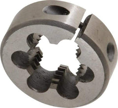 Interstate - 3/4-12 Thread, 1-1/2" Outside Diam High Speed Steel Round Die - Right Hand Thread, Adjustable - Exact Tool & Supply