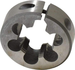 Interstate - 3/4-27 UNS Thread, 1-1/2" Outside Diam High Speed Steel Round Die - Right Hand Thread, Adjustable - Exact Tool & Supply