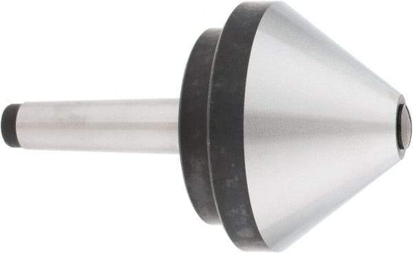 Interstate - MT3 Taper Shank, 4" Head Diam 660 Lb Capacity Live Center - 500 Max RPM, 2.76" Head Length, 4" Point Diam, 600 Lb Max Workpc, 6-1/2" OAL, Bull Nose Point - Exact Tool & Supply