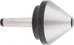 Interstate - MT3 Taper Shank, 4" Head Diam 660 Lb Capacity Live Center - 500 Max RPM, 2.76" Head Length, 4" Point Diam, 600 Lb Max Workpc, 6-1/2" OAL, Bull Nose Point - Exact Tool & Supply