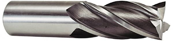 Niagara Cutter - 1-1/4", 2" LOC, 1-1/4" Shank Diam, 4-1/2" OAL, 6 Flute, Cobalt Square End Mill - Exact Tool & Supply