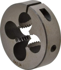 Interstate - 5/8-11 UNC Thread, 2" Outside Diam High Speed Steel Round Die - Left Hand Thread, Adjustable - Exact Tool & Supply