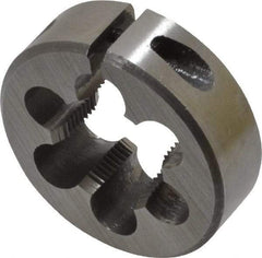 Interstate - M18x1.00 Metric Fine Thread, 1-1/2" Outside Diam High Speed Steel Round Die - Right Hand Thread, Adjustable - Exact Tool & Supply