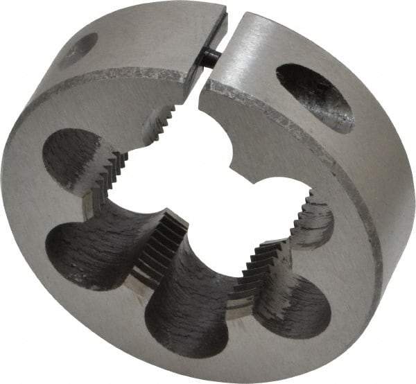 Interstate - M27x1.50 Metric Fine Thread, 2" Outside Diam High Speed Steel Round Die - Right Hand Thread, Adjustable - Exact Tool & Supply