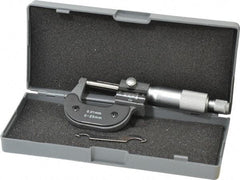 Value Collection - 0 to 25mm Range, 0.01mm Graduation, Mechanical Outside Micrometer - Ratchet Stop Thimble, Digital Counter - Exact Tool & Supply