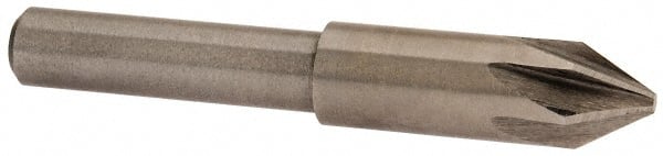 Interstate - 5/16" Head Diam, 1/4" Shank Diam, 6 Flute 60° Cobalt Countersink - Exact Tool & Supply