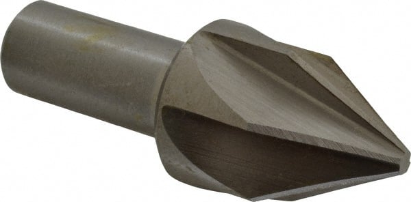 Interstate - 1-1/4" Head Diam, 3/4" Shank Diam, 6 Flute 60° Cobalt Countersink - Exact Tool & Supply