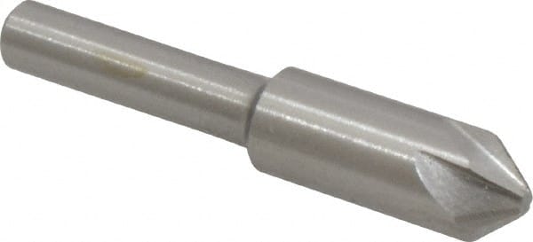 Interstate - 3/8" Head Diam, 1/4" Shank Diam, 6 Flute 82° Cobalt Countersink - Exact Tool & Supply