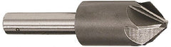 Interstate - 1/2" Head Diam, 1/4" Shank Diam, 6 Flute 60° Cobalt Countersink - Exact Tool & Supply