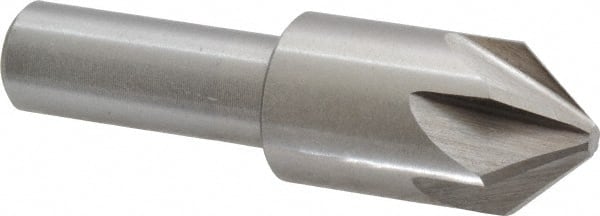 Interstate - 3/4" Head Diam, 1/2" Shank Diam, 6 Flute 82° Cobalt Countersink - Exact Tool & Supply