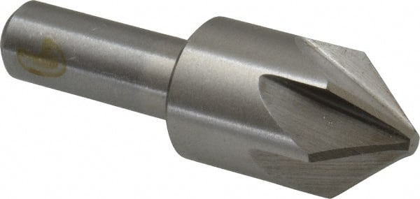 Interstate - 7/8" Head Diam, 1/2" Shank Diam, 6 Flute 82° Cobalt Countersink - Exact Tool & Supply