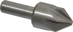 Interstate - 1" Head Diam, 1/2" Shank Diam, 6 Flute 82° Cobalt Countersink - Exact Tool & Supply