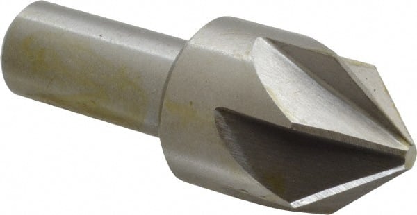 Interstate - 1-1/4" Head Diam, 3/4" Shank Diam, 6 Flute 82° Cobalt Countersink - Exact Tool & Supply