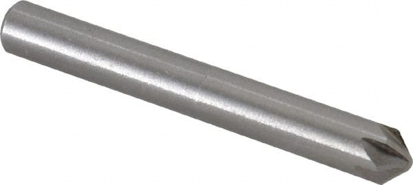 Interstate - 1/4" Head Diam, 1/4" Shank Diam, 6 Flute 90° Cobalt Countersink - Exact Tool & Supply